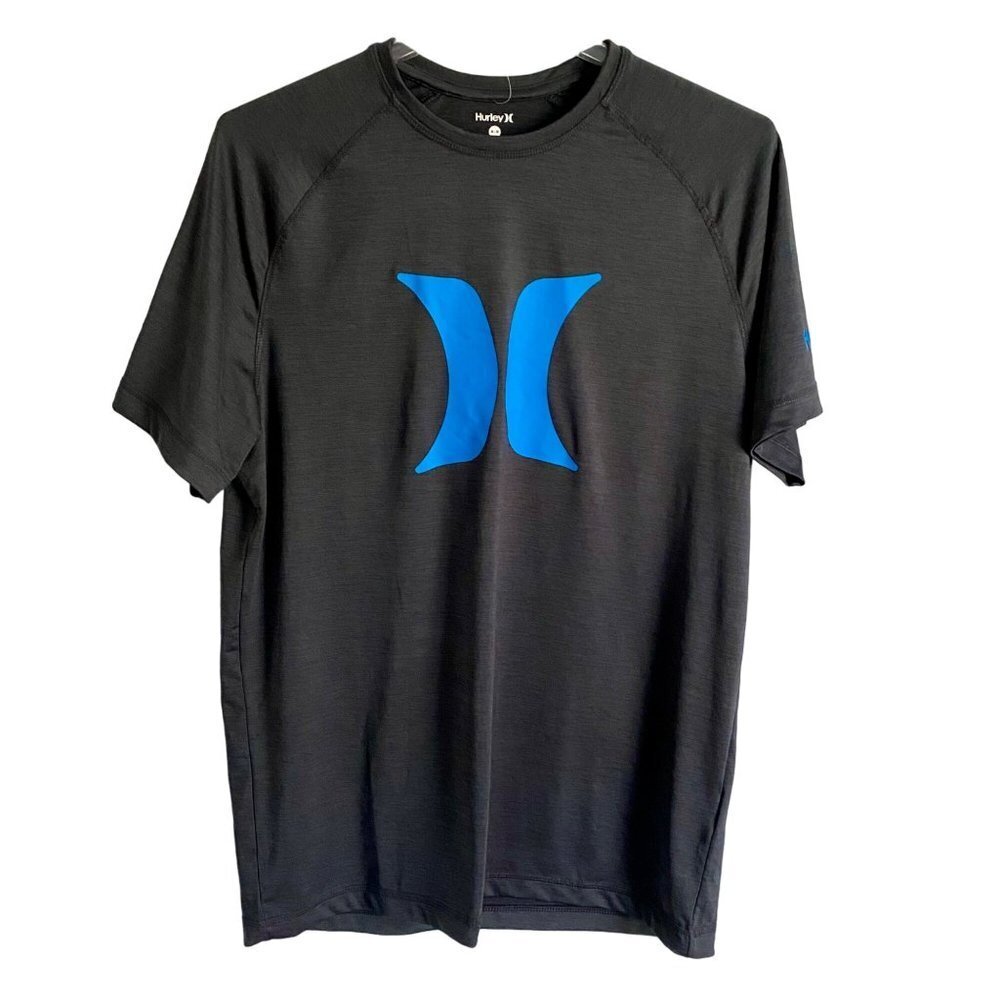 Hurley Exist Icon Short Sleeve Shirt Rashguard UPF50 Men's Medium NEW NWOT